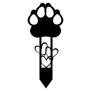 DOG CAT GRAVESTONE YARD SIGN PET MEMORIAL PLAQUE SILHOUETTE PORTRAIT GARDEN DECORATION