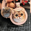 Custom Pet Memorial 3D Charm Cat Dog Tag Keychain Bag Pendant Handmade PU Leather Personalized Gift